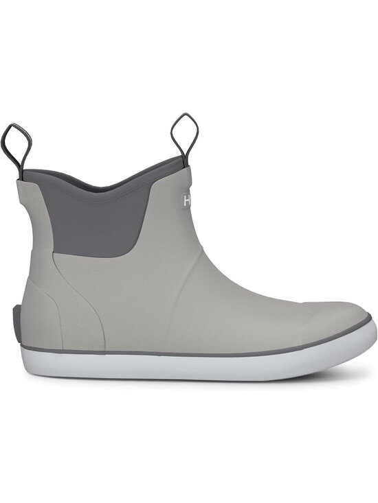 ?Men\'s Solid Grey High Top Comfortable Wide Toe Fishing Deck Boots